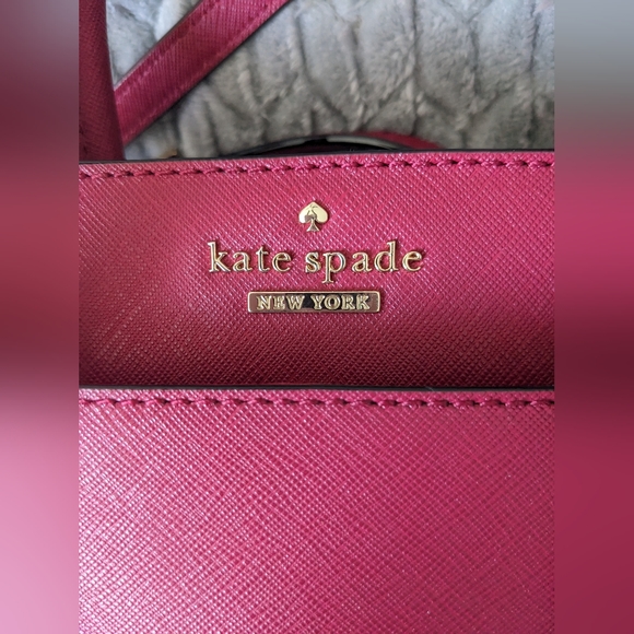 Kate Spade NWOT Cameron Street Cranberry Saffiano Leather Mini Satchel - Picture 3 of 9
